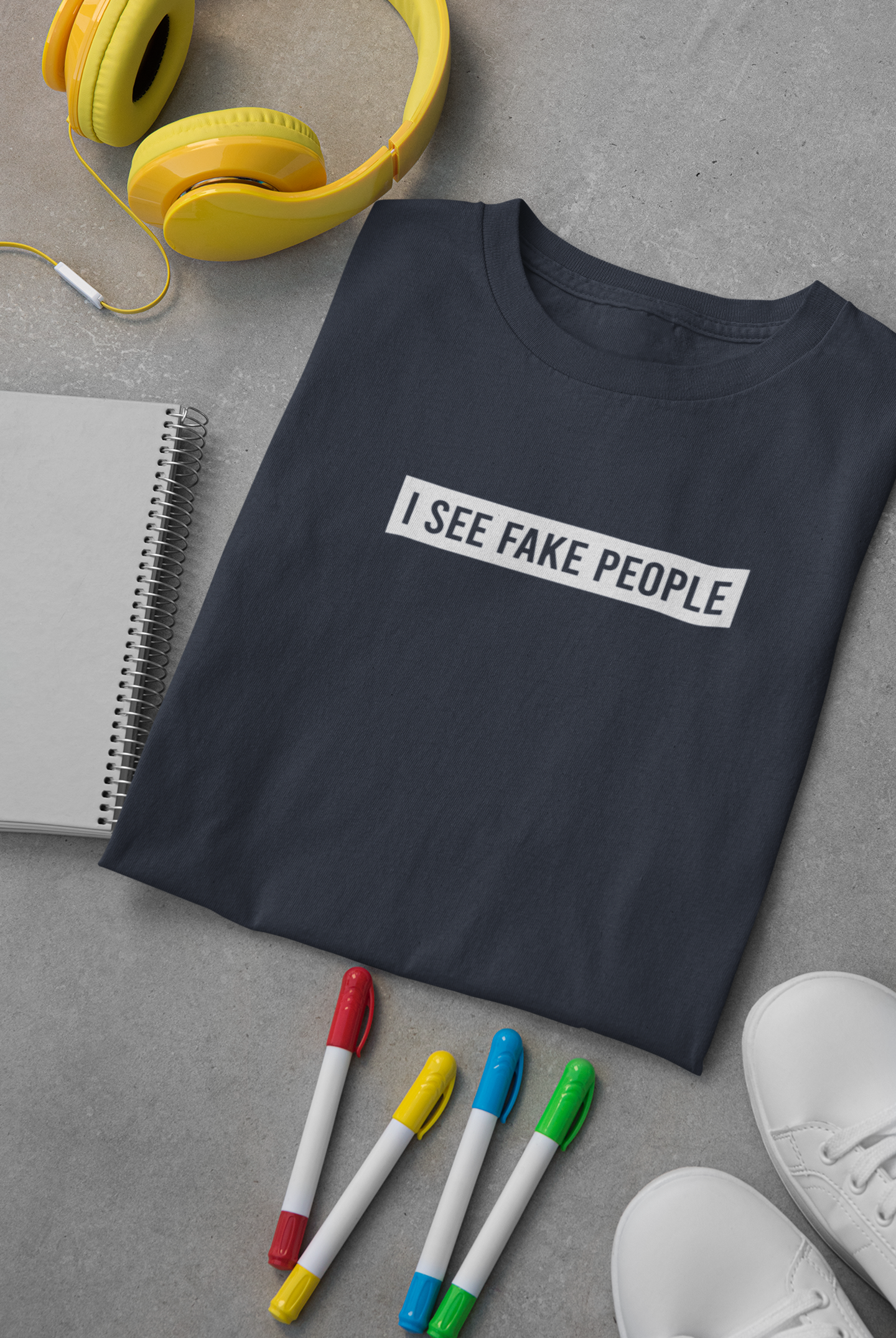 I See Fake People Mens Half Sleeves T-shirt- FunkyTeesClub