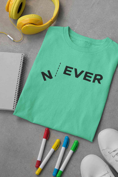 Never Mens Half Sleeves T-shirt- FunkyTeesClub