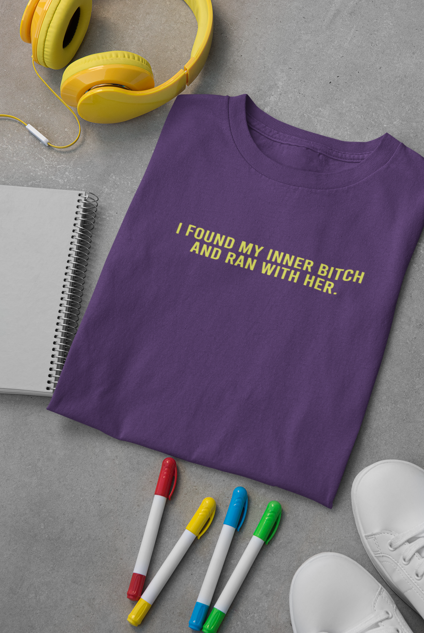I Found My Inner Bitch And Ran With Her Women Half Sleeves T-shirt- FunkyTeesClub
