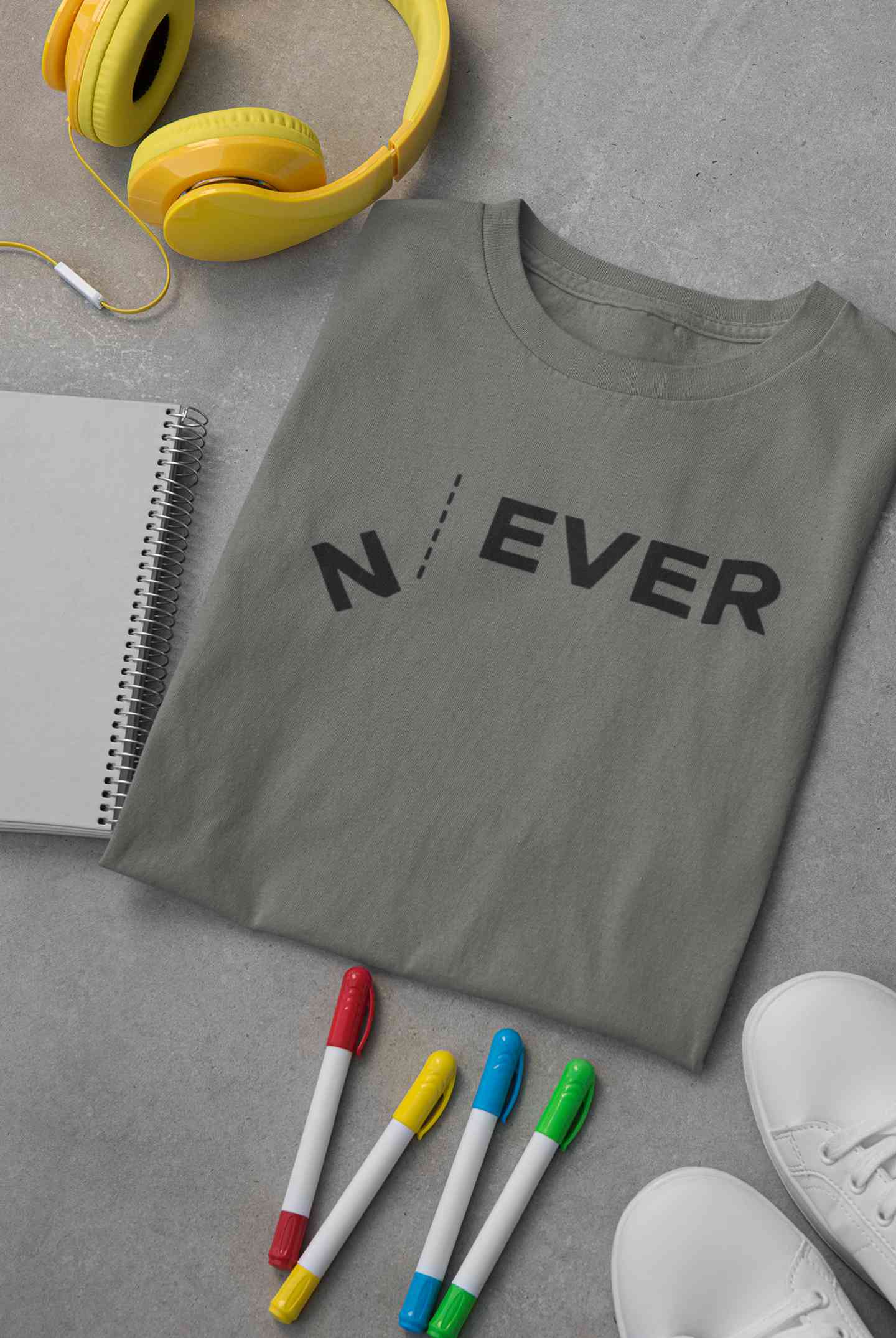 Never Mens Half Sleeves T-shirt- FunkyTeesClub