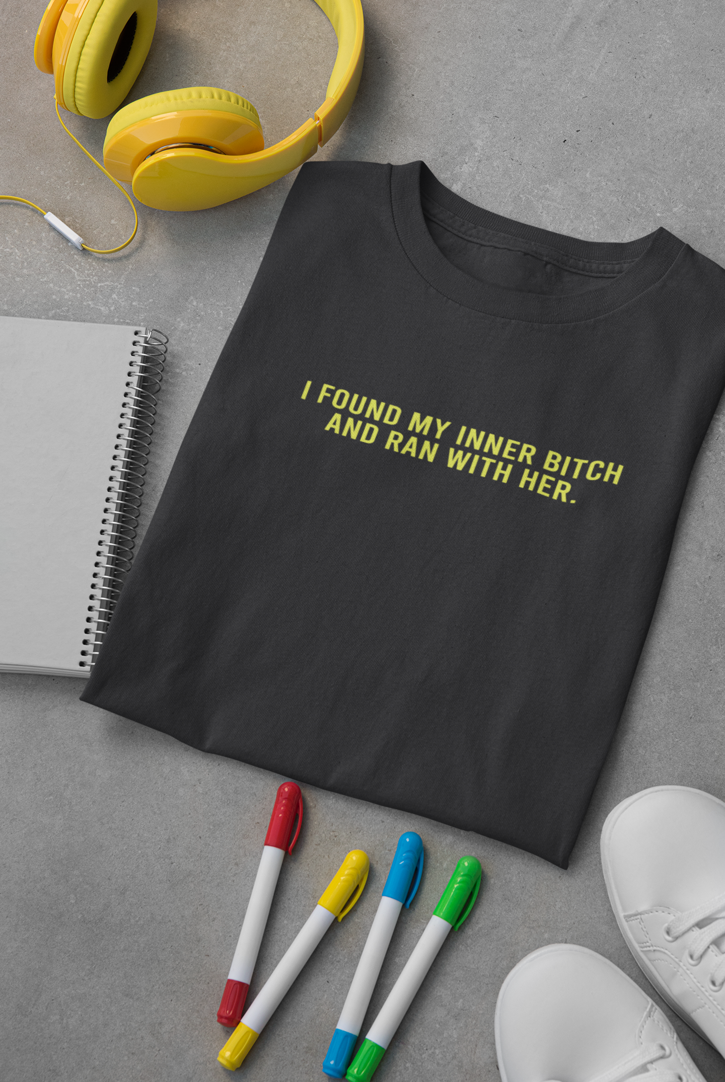 I Found My Inner Bitch And Ran With Her Women Half Sleeves T-shirt- FunkyTeesClub