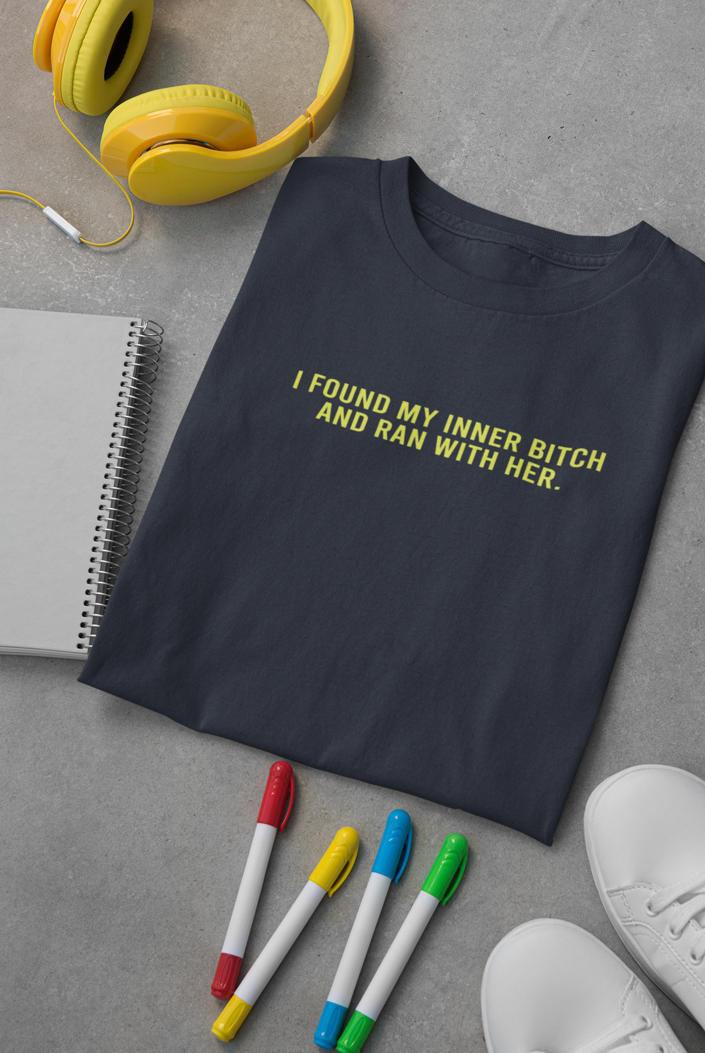I Found My Inner Bitch And Ran With Her Women Half Sleeves T-shirt- FunkyTeesClub