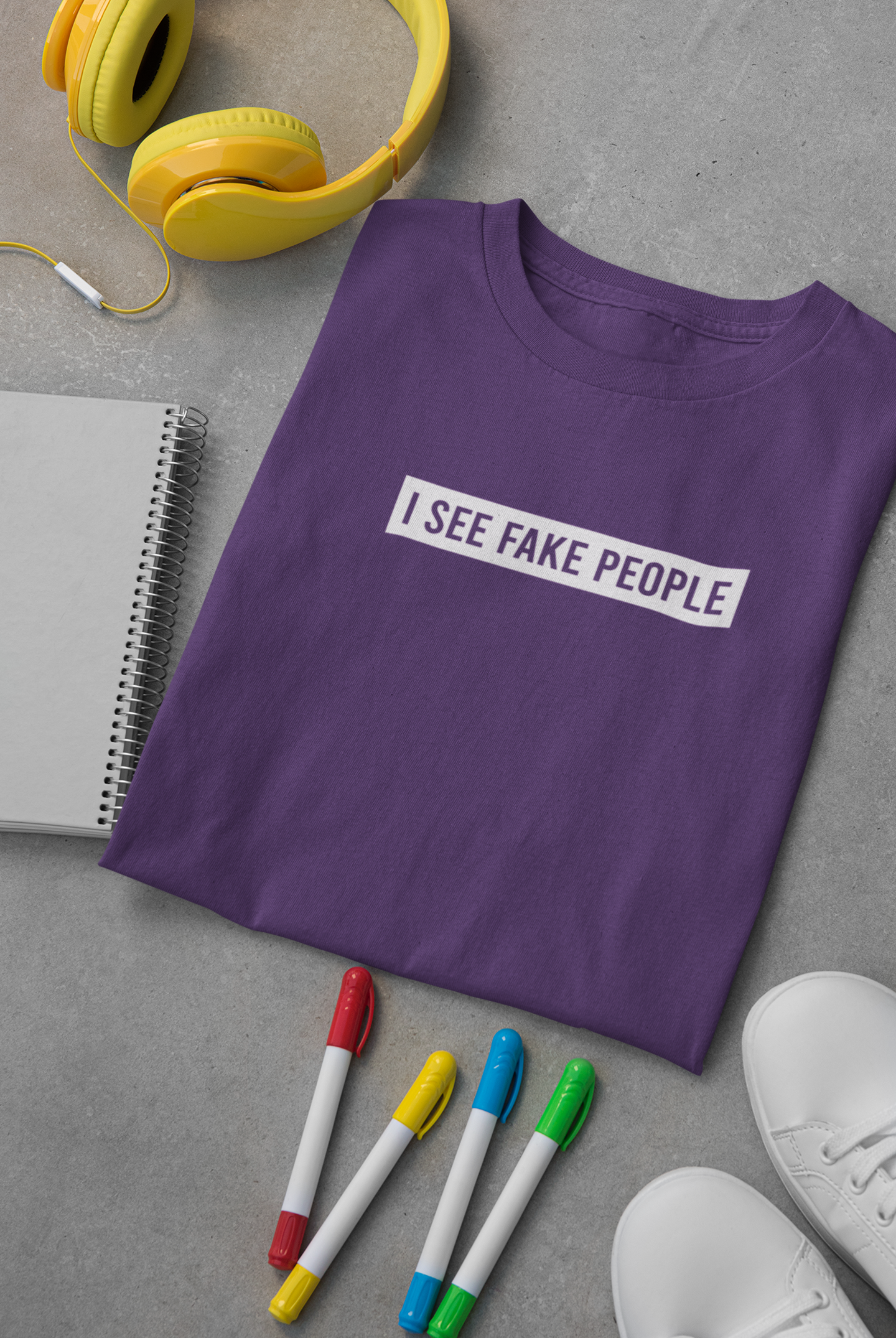 I See Fake People Mens Half Sleeves T-shirt- FunkyTeesClub