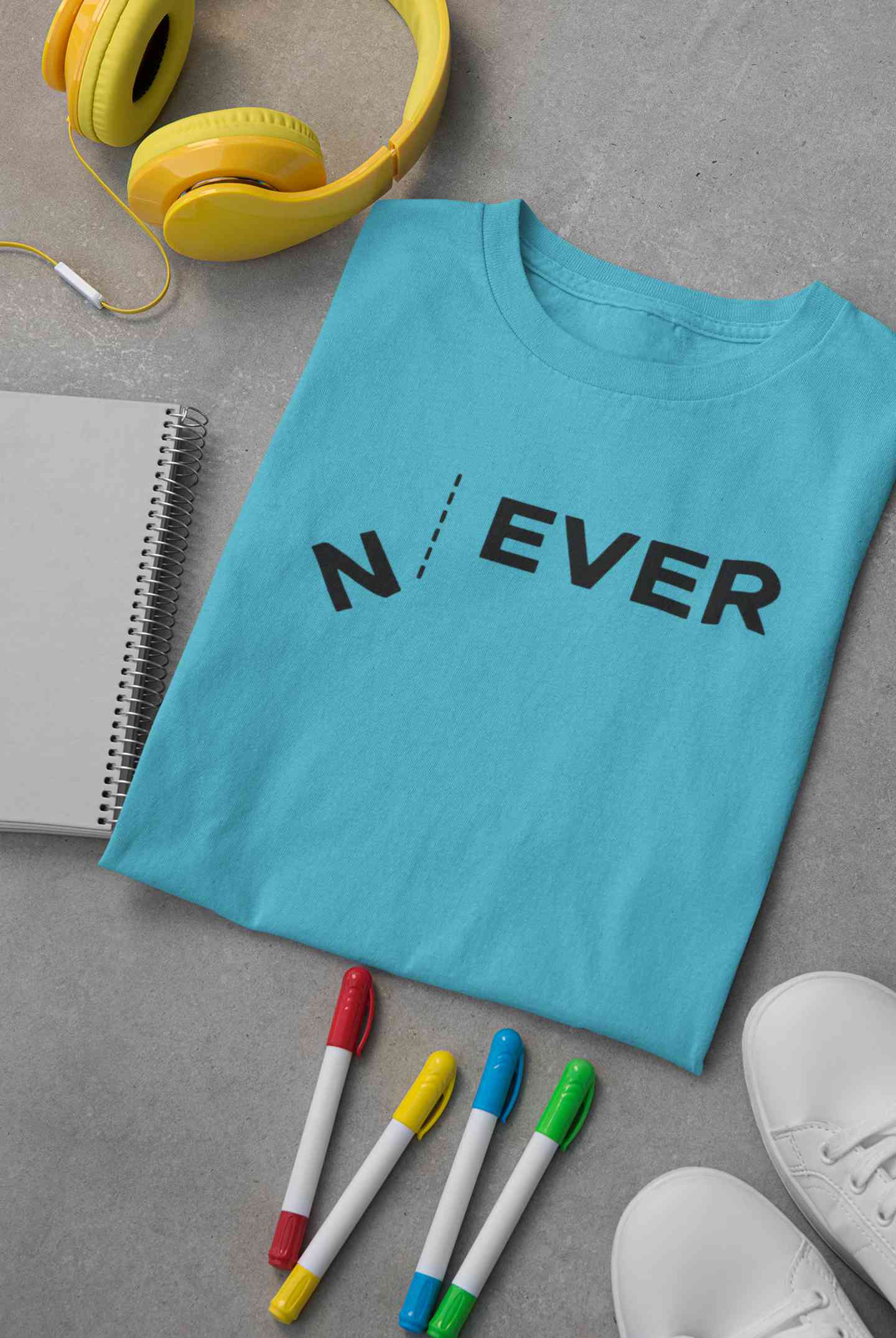Never Women Half Sleeves T-shirt- FunkyTeesClub