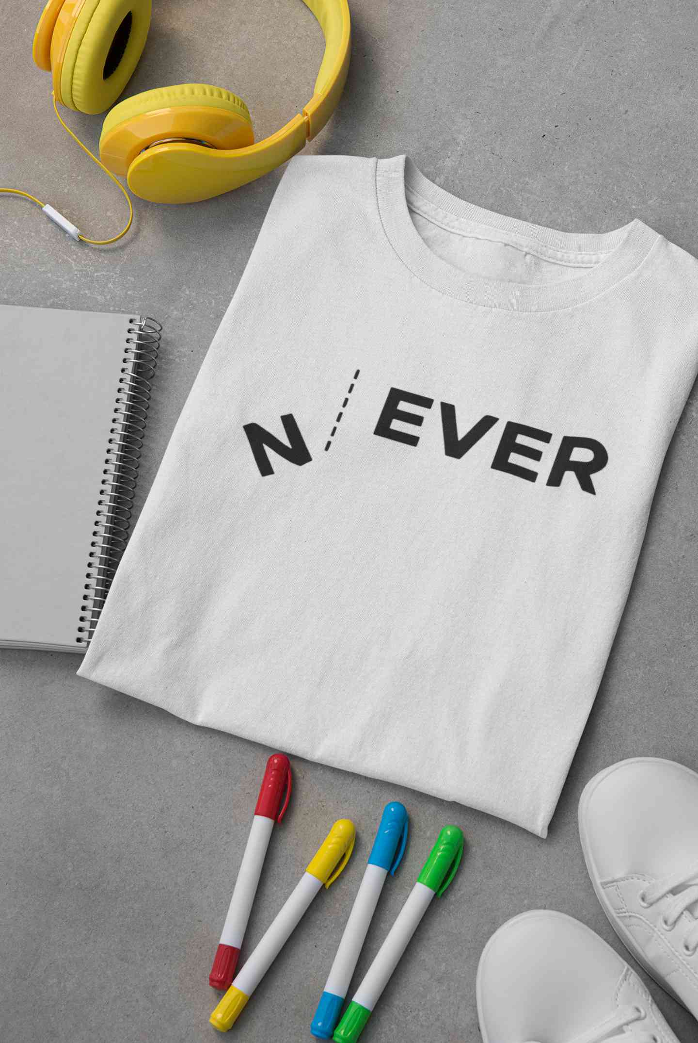 Never Mens Half Sleeves T-shirt- FunkyTeesClub
