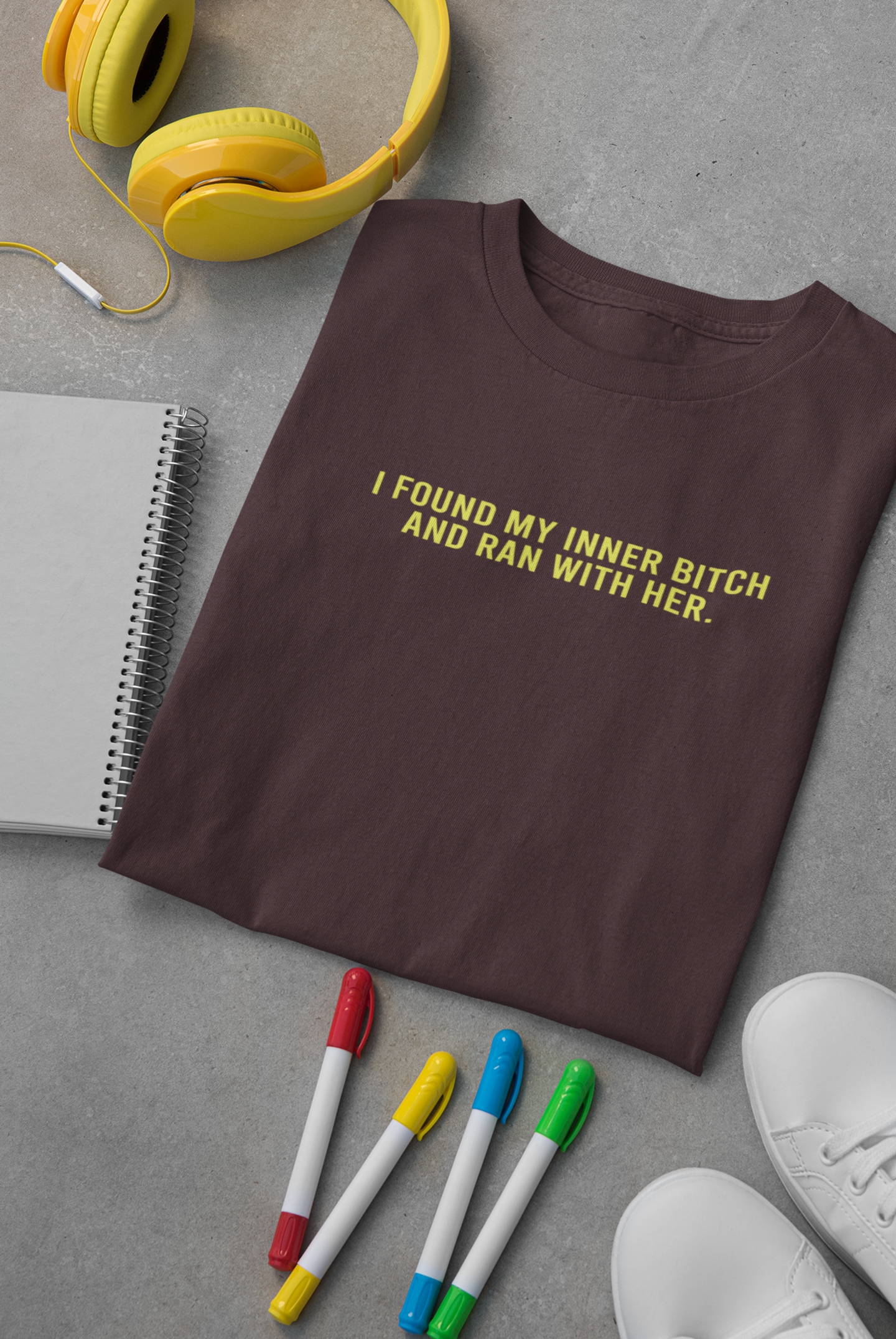 I Found My Inner Bitch And Ran With Her Women Half Sleeves T-shirt- FunkyTeesClub