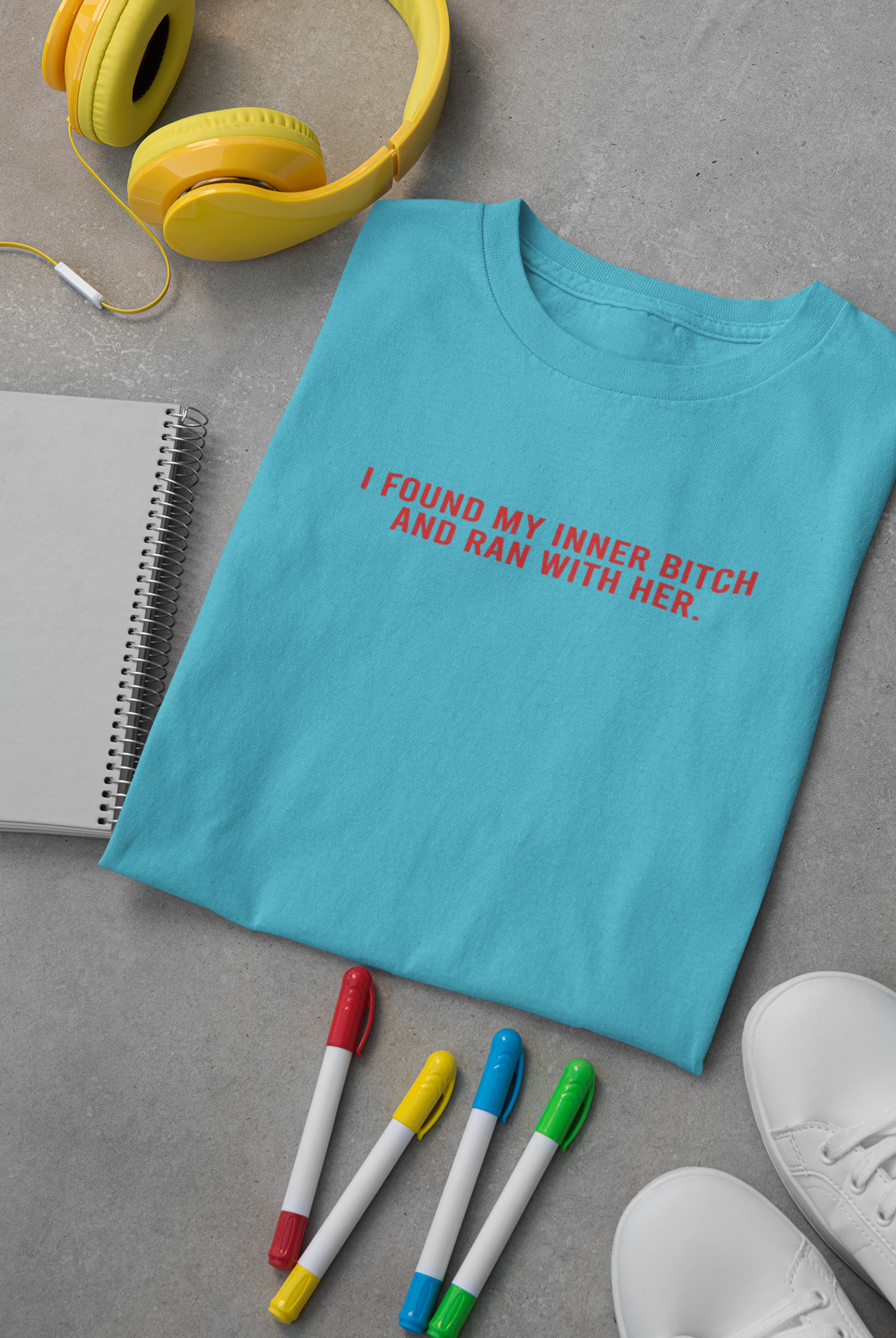 I Found My Inner Bitch And Ran With Her Women Half Sleeves T-shirt- FunkyTeesClub