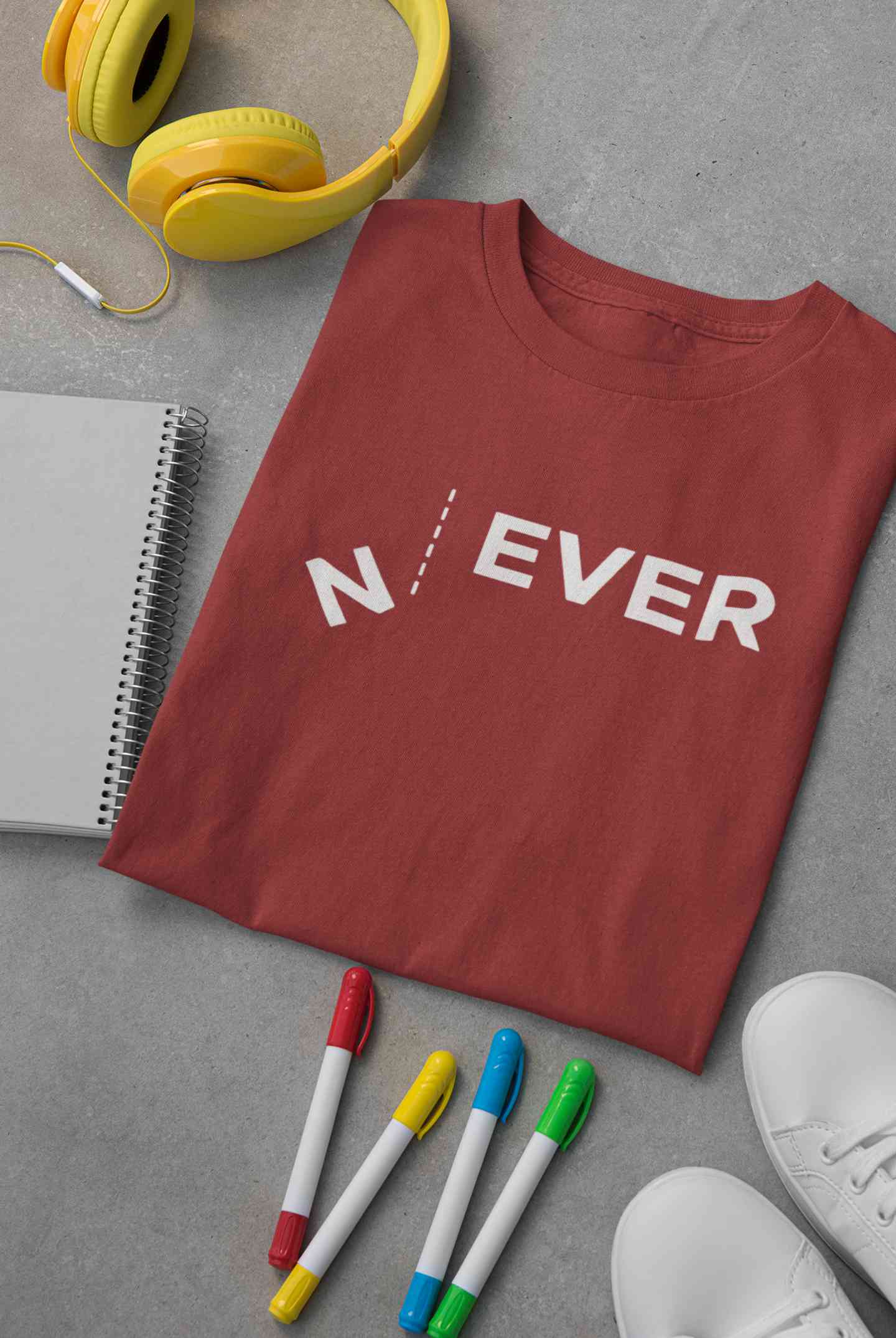 Never Women Half Sleeves T-shirt- FunkyTeesClub
