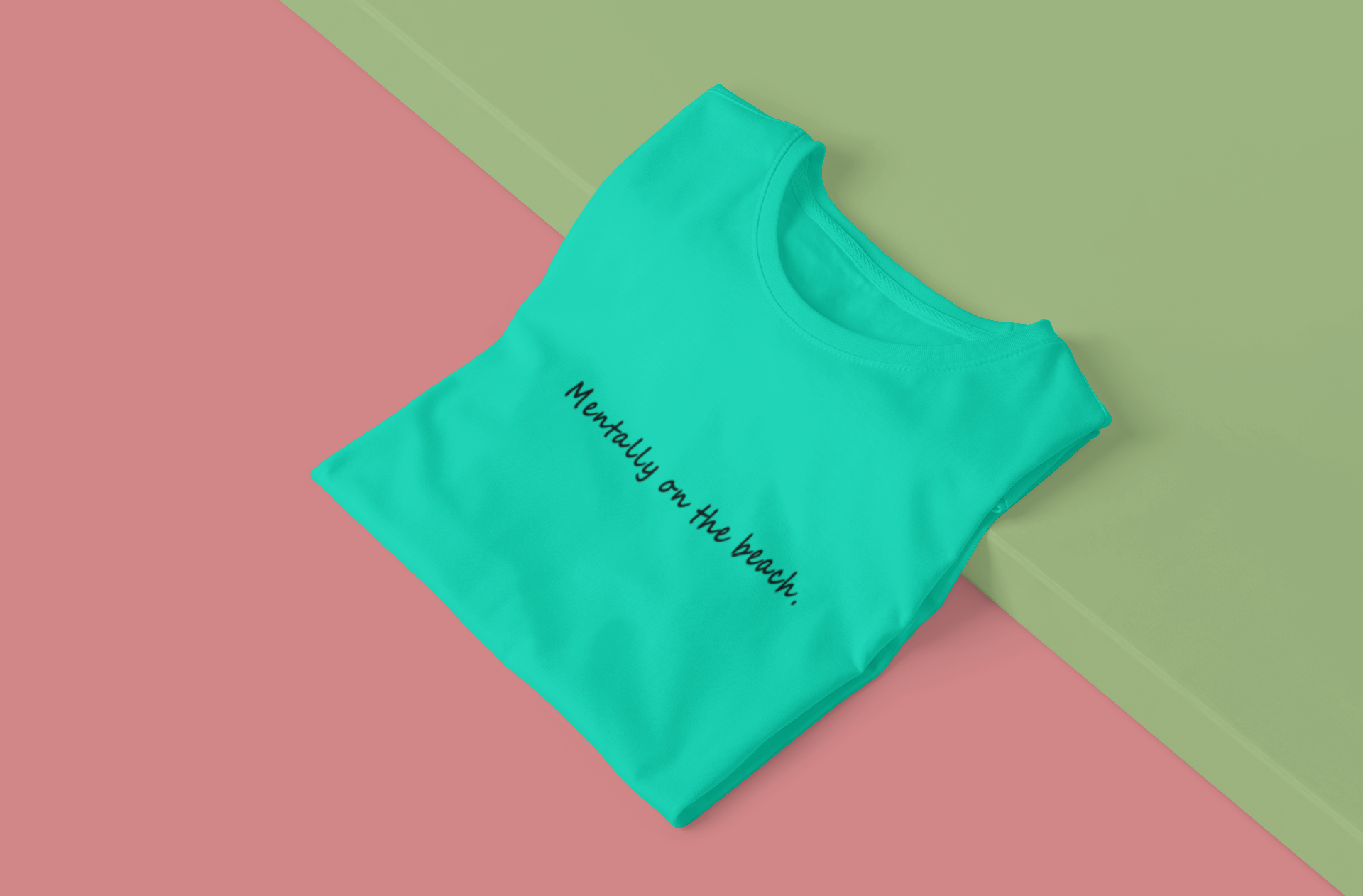 Mentally on the Beach Minimal Women Half Sleeves T-shirt- FunkyTeesClub