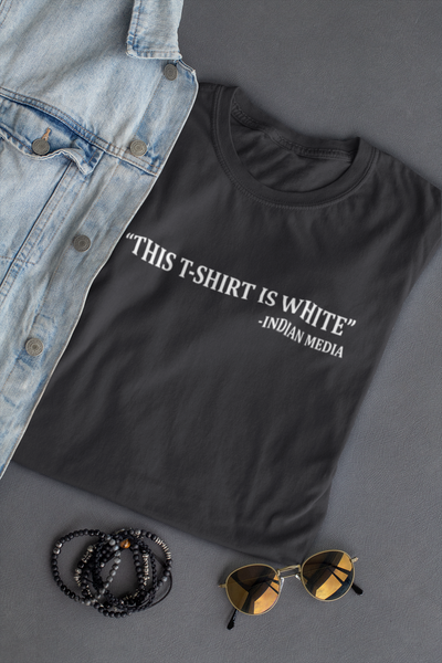 This Tshirt Is White Women Half Sleeves T-shirt- FunkyTeesClub