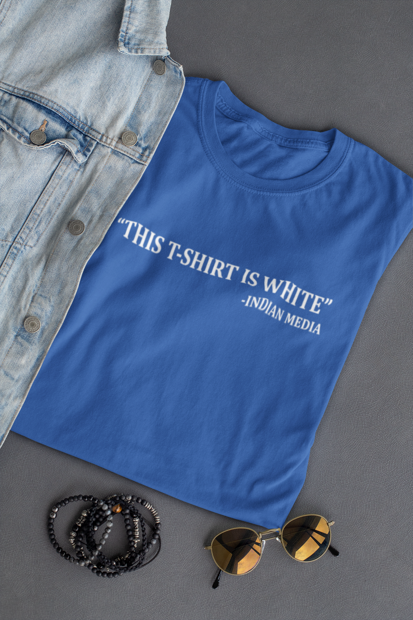 This Tshirt Is White Mens Half Sleeves T-shirt- FunkyTeesClub