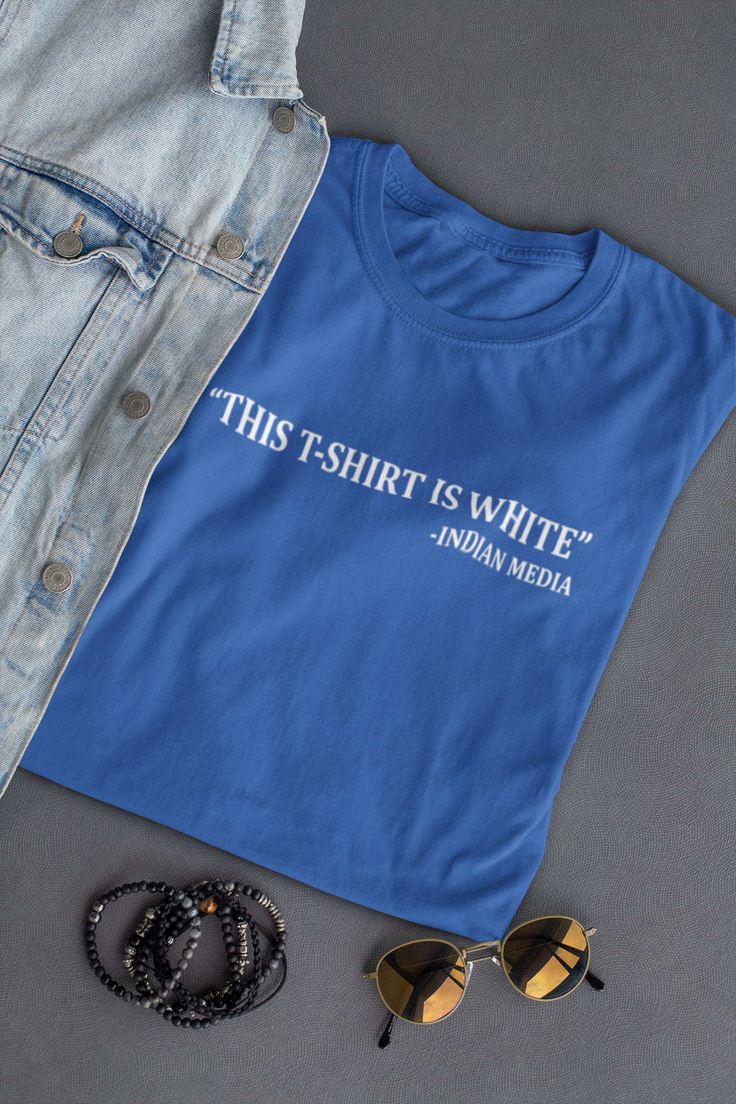 This Tshirt Is White Women Half Sleeves T-shirt- FunkyTeesClub