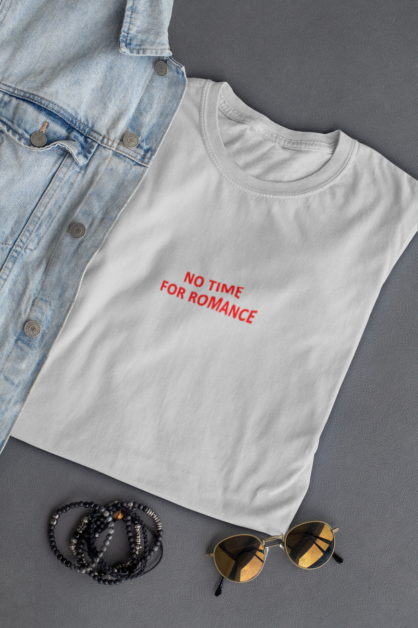 No time for romance Minimal Women Half Sleeves T-shirt- FunkyTeesClub