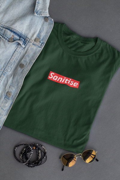 Sanitise Women Half Sleeves T-shirt- FunkyTeesClub