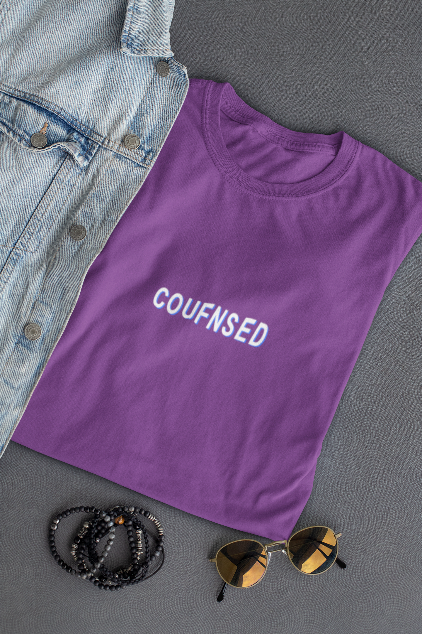 Confused Minimal Mens Half Sleeves T-shirt- FunkyTeesClub