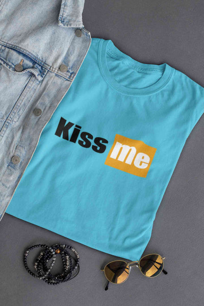 Kiss Me Minimals Mens Half Sleeves T-shirt- FunkyTeesClub