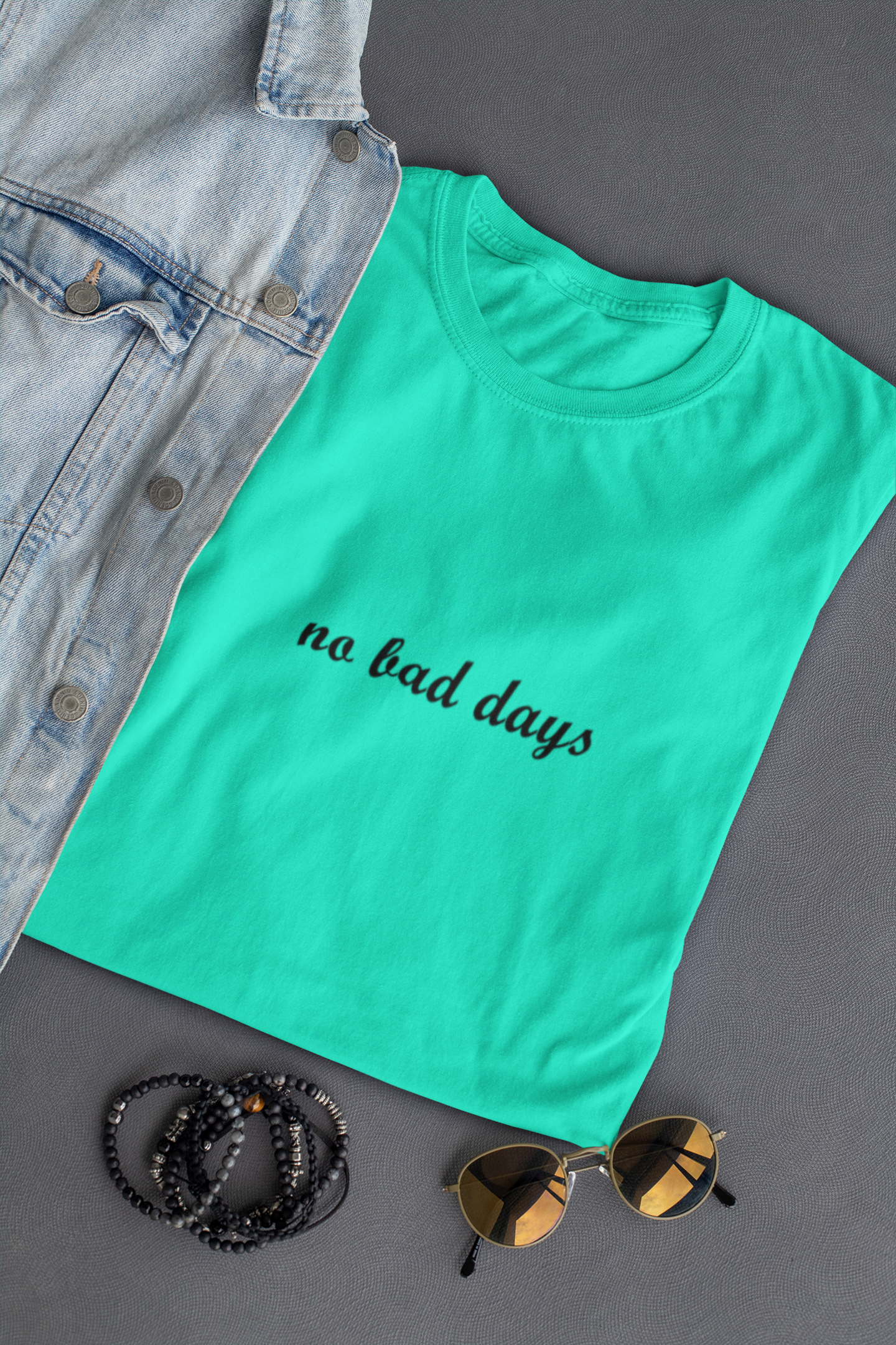 No Bad Days Minimal Women Half Sleeves T-shirt- FunkyTeesClub