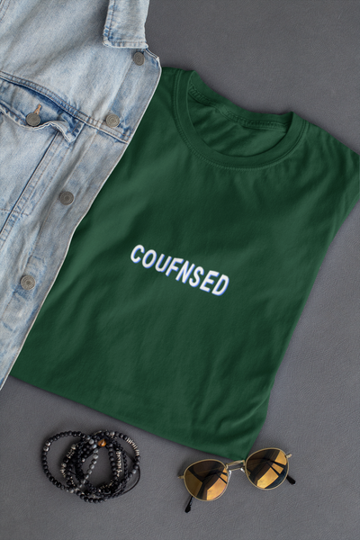 Confused Minimal Women Half Sleeves T-shirt- FunkyTeesClub