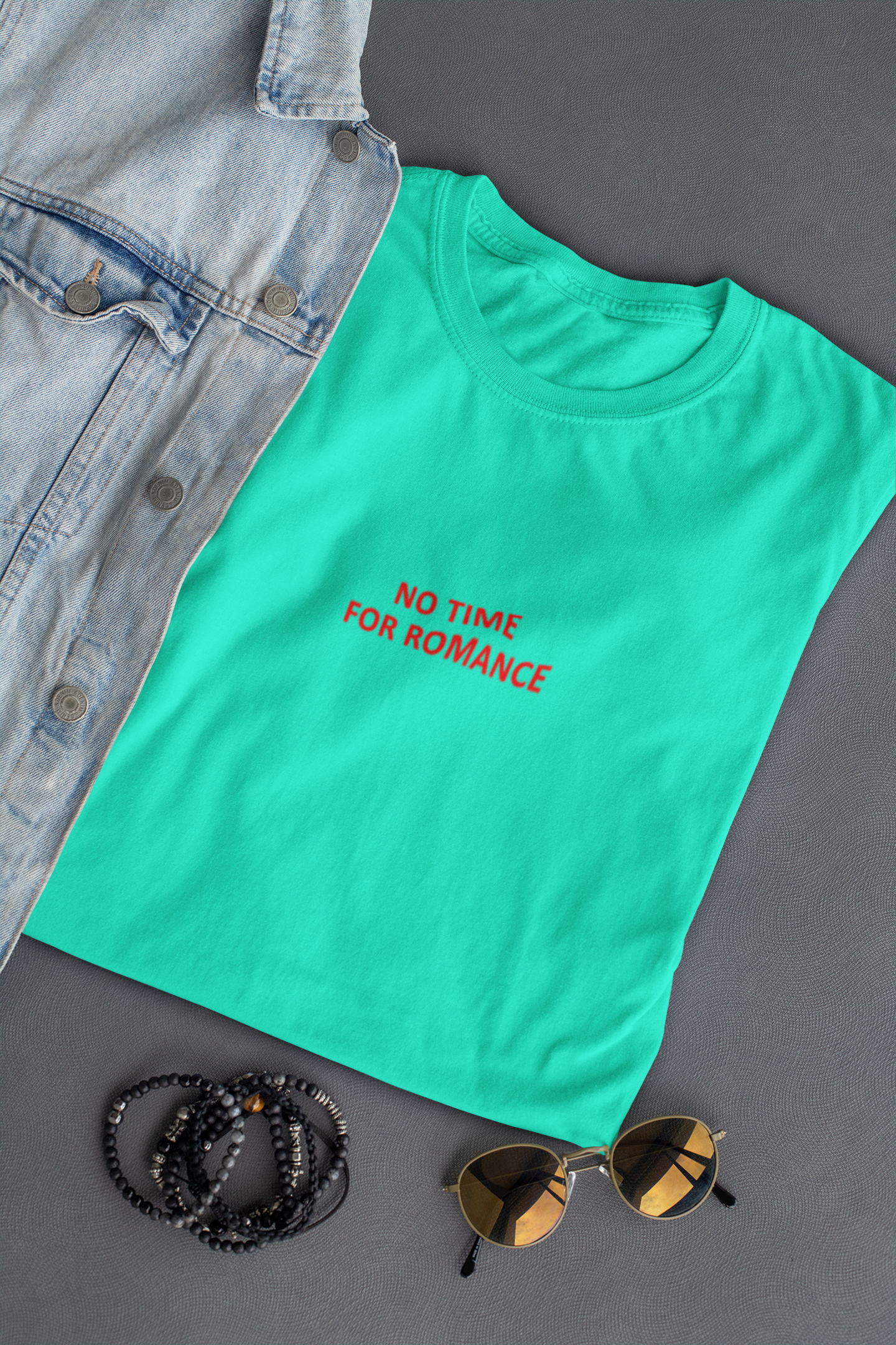 No time for romance Minimal Mens Half Sleeves T-shirt- FunkyTeesClub