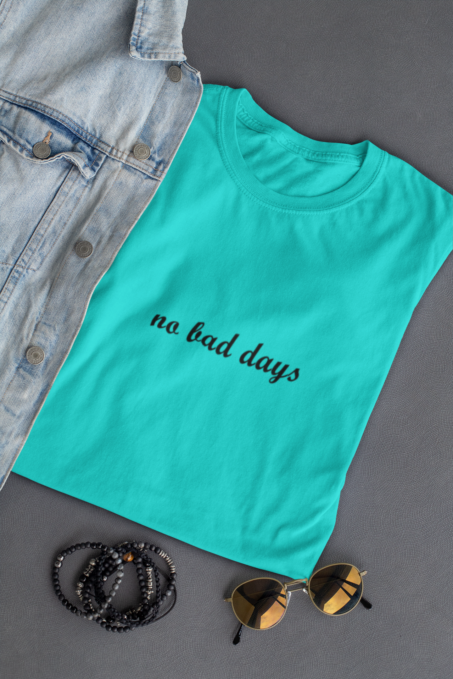 No Bad Days Minimal Women Half Sleeves T-shirt- FunkyTeesClub