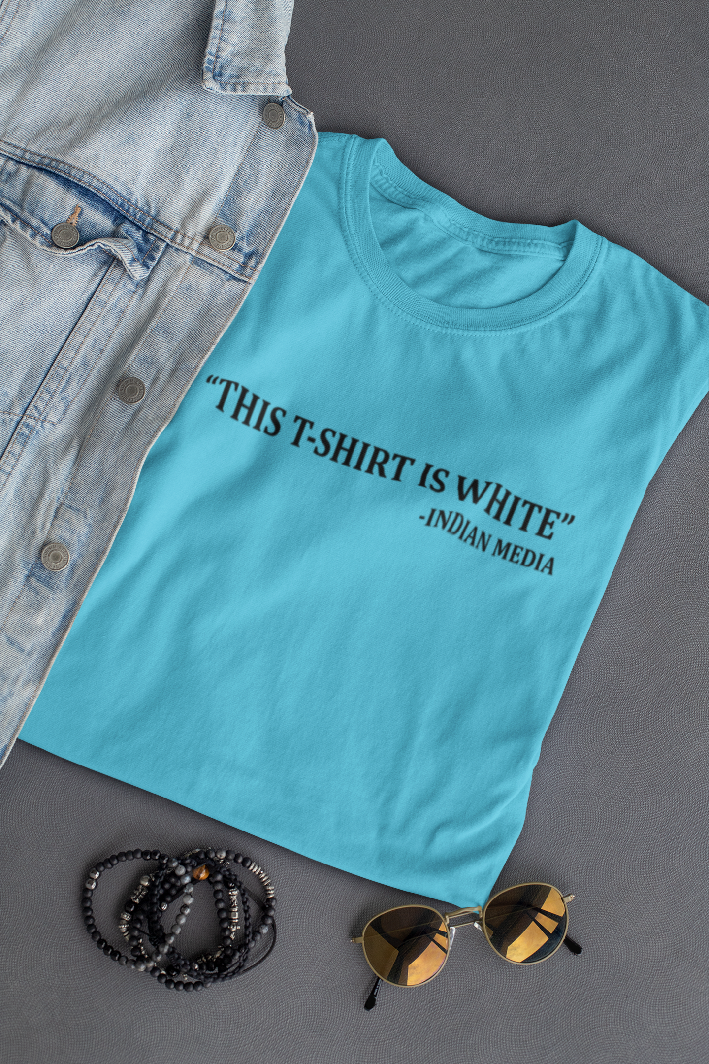 This Tshirt Is White Women Half Sleeves T-shirt- FunkyTeesClub