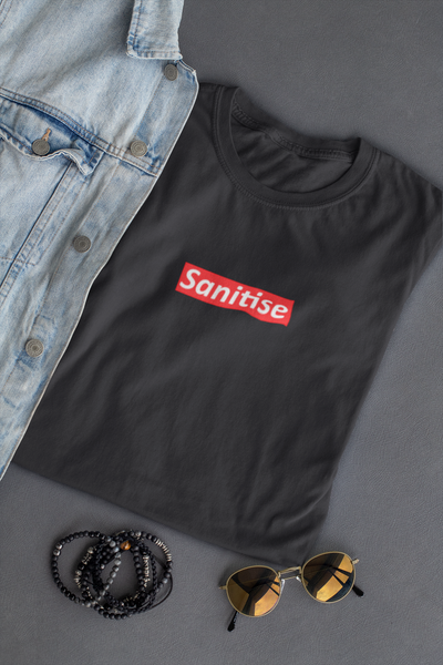 Sanitise Mens Half Sleeves T-shirt- FunkyTeesClub