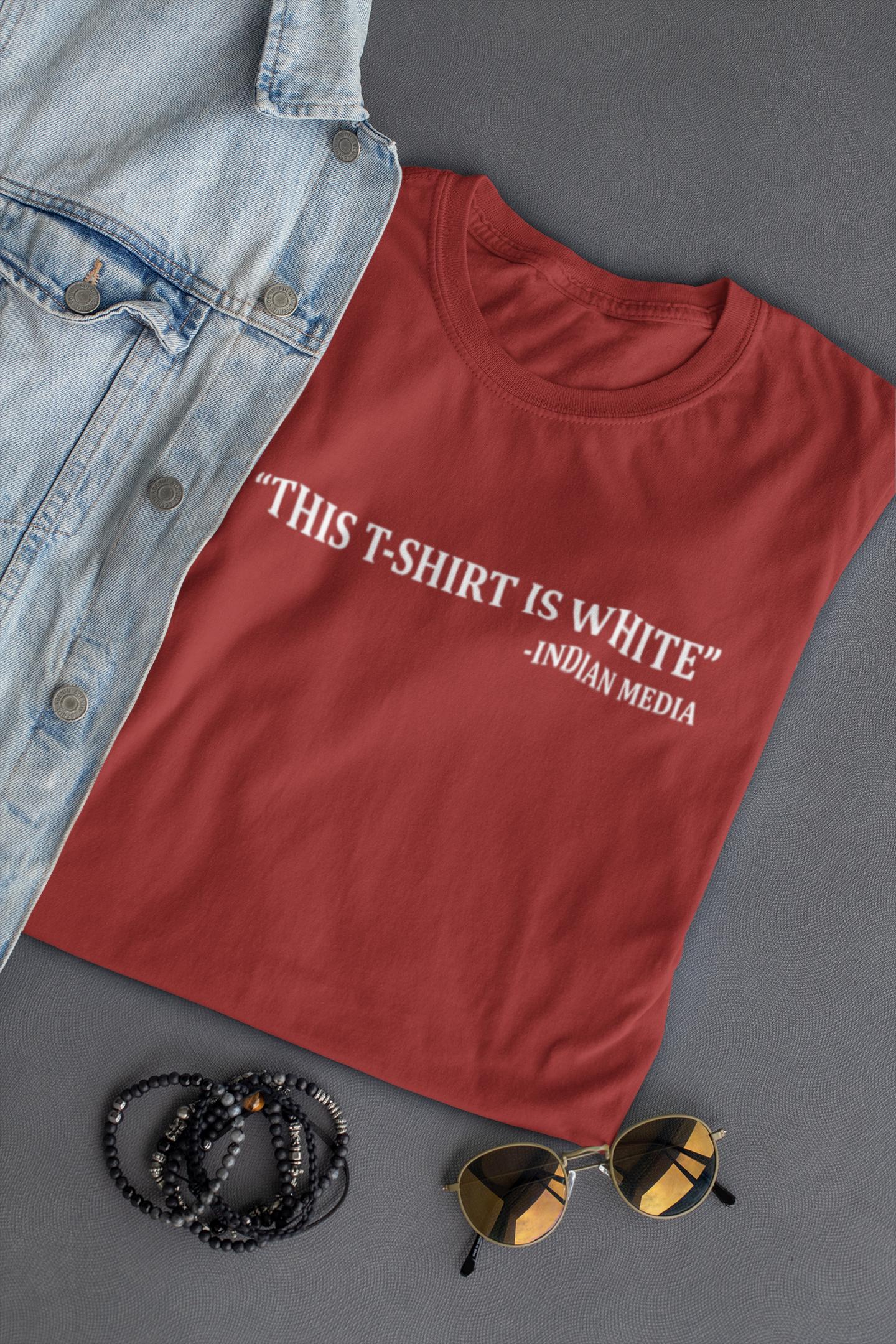 This Tshirt Is White Mens Half Sleeves T-shirt- FunkyTeesClub