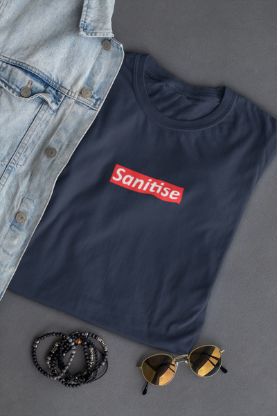 Sanitise Mens Half Sleeves T-shirt- FunkyTeesClub