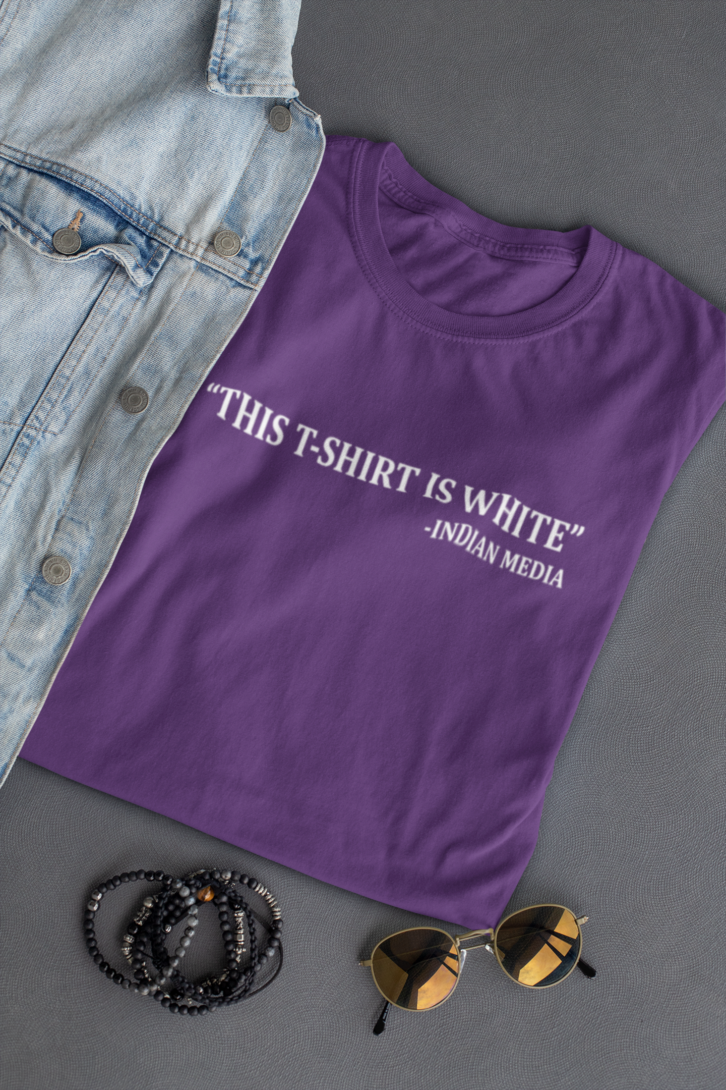 This Tshirt Is White Women Half Sleeves T-shirt- FunkyTeesClub