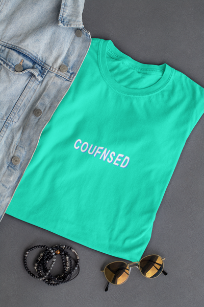 Confused Minimal Women Half Sleeves T-shirt- FunkyTeesClub