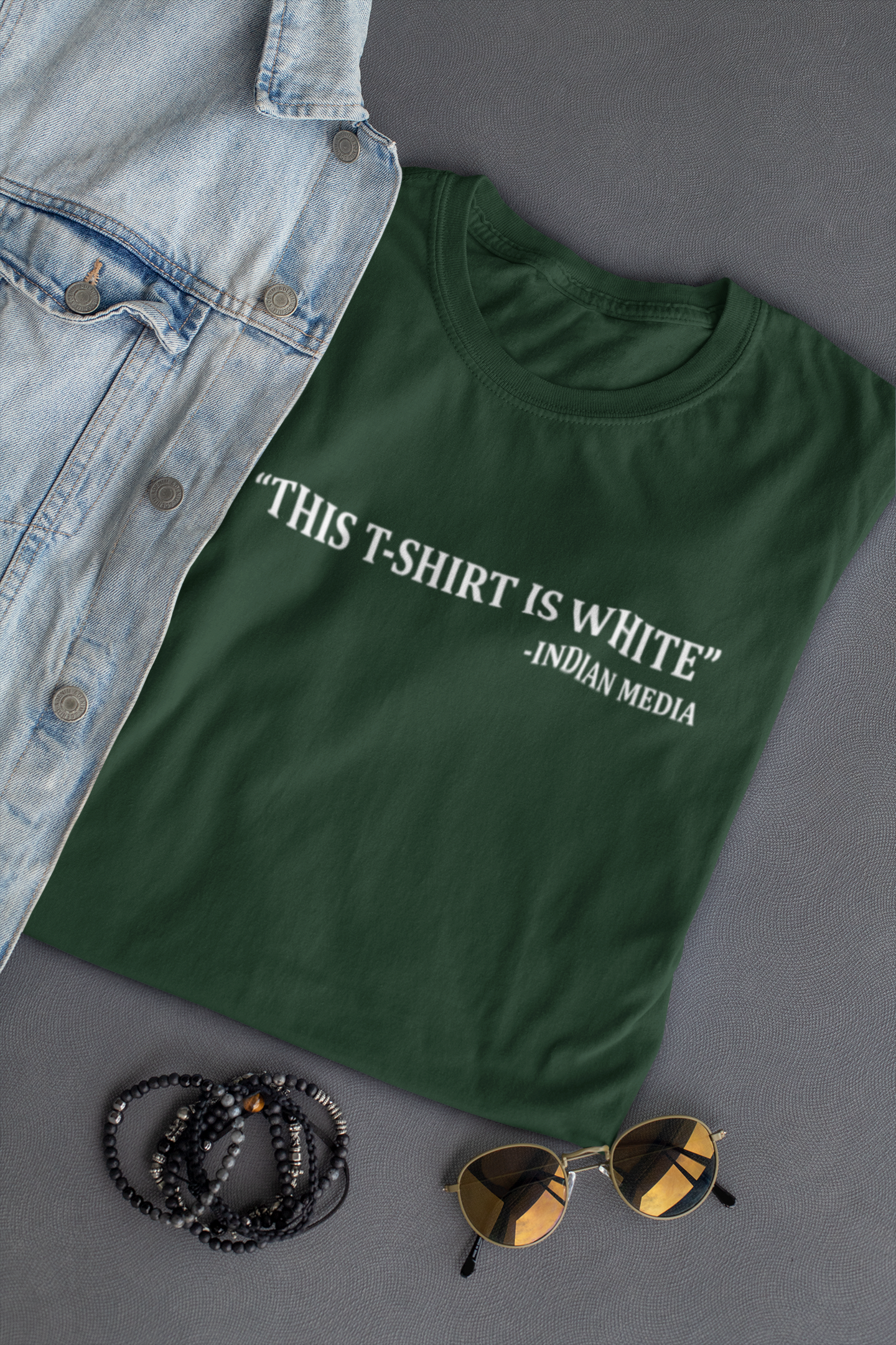 This Tshirt Is White Mens Half Sleeves T-shirt- FunkyTeesClub