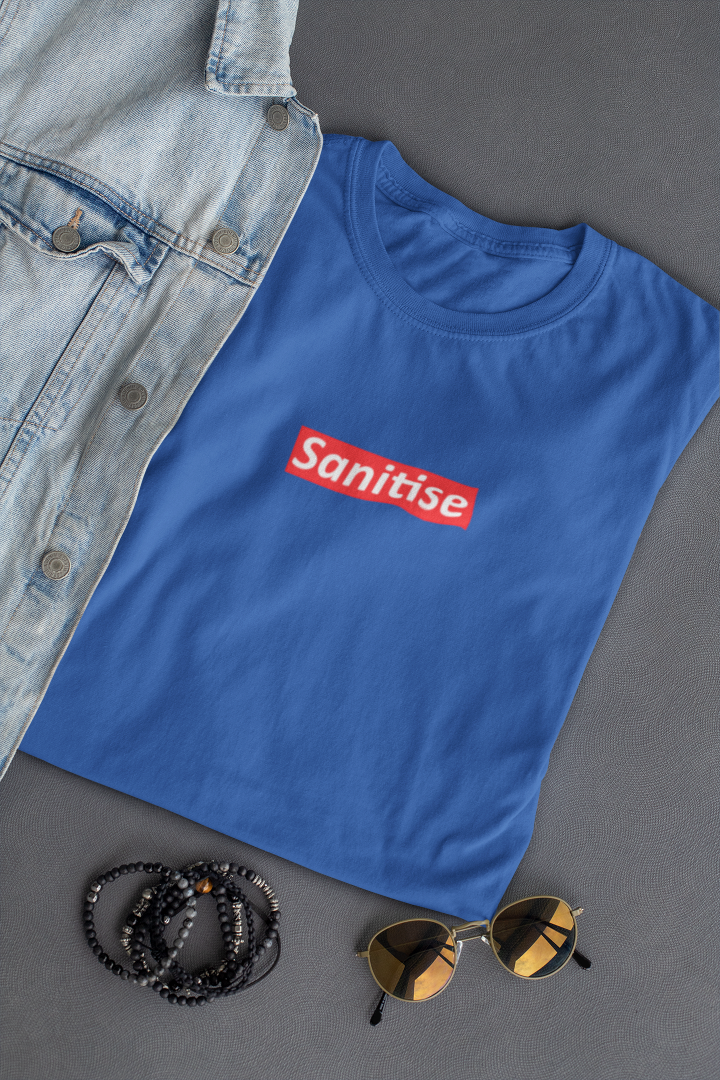 Sanitise Women Half Sleeves T-shirt- FunkyTeesClub