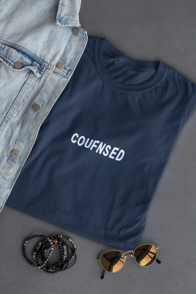 Confused Minimal Mens Half Sleeves T-shirt- FunkyTeesClub