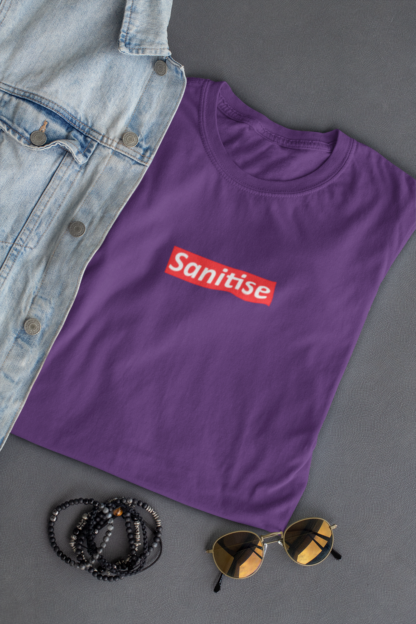 Sanitise Mens Half Sleeves T-shirt- FunkyTeesClub