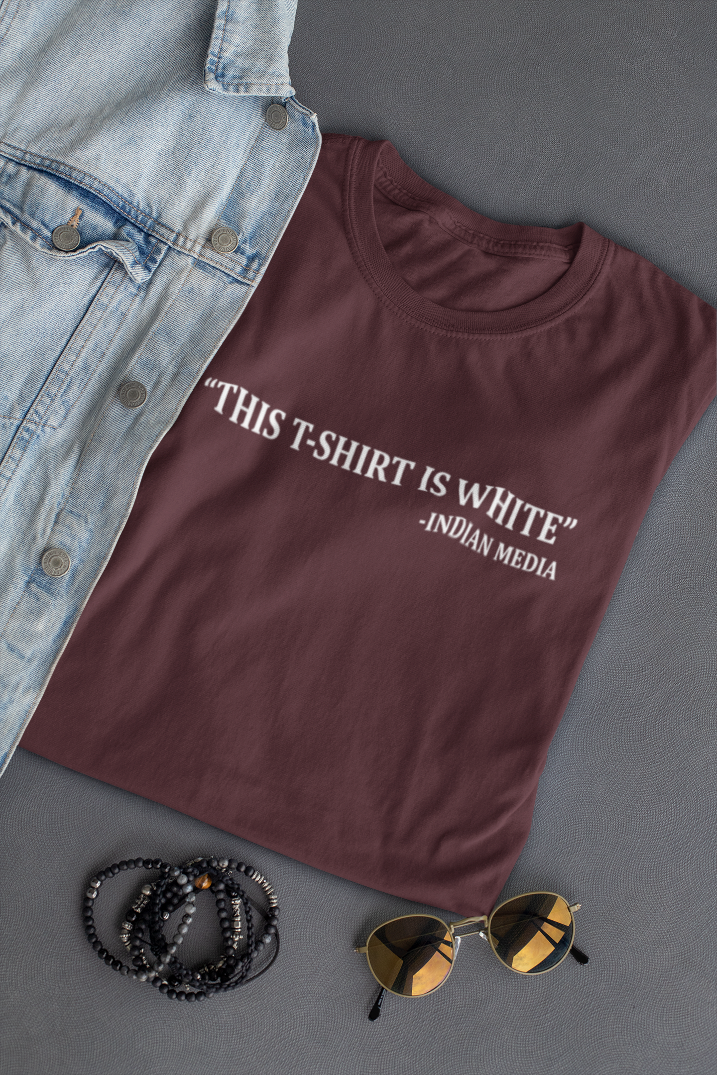 This Tshirt Is White Mens Half Sleeves T-shirt- FunkyTeesClub