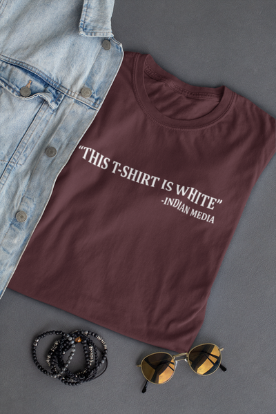 This Tshirt Is White Mens Half Sleeves T-shirt- FunkyTeesClub