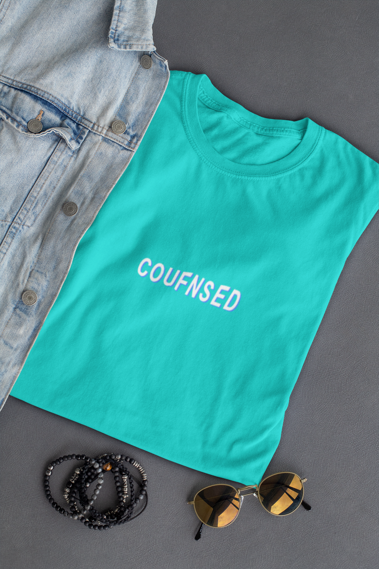 Confused Minimal Mens Half Sleeves T-shirt- FunkyTeesClub