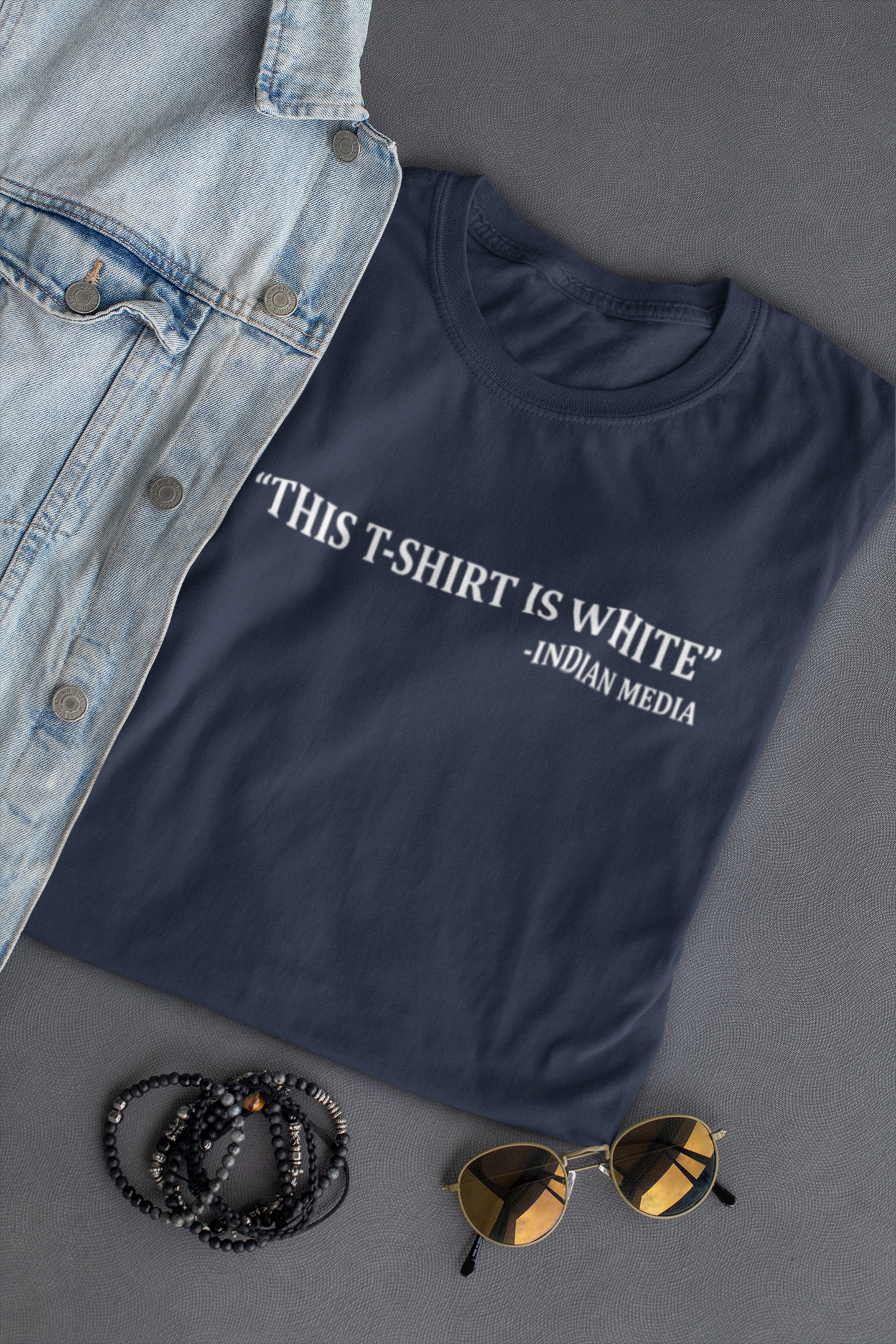 This Tshirt Is White Mens Half Sleeves T-shirt- FunkyTeesClub