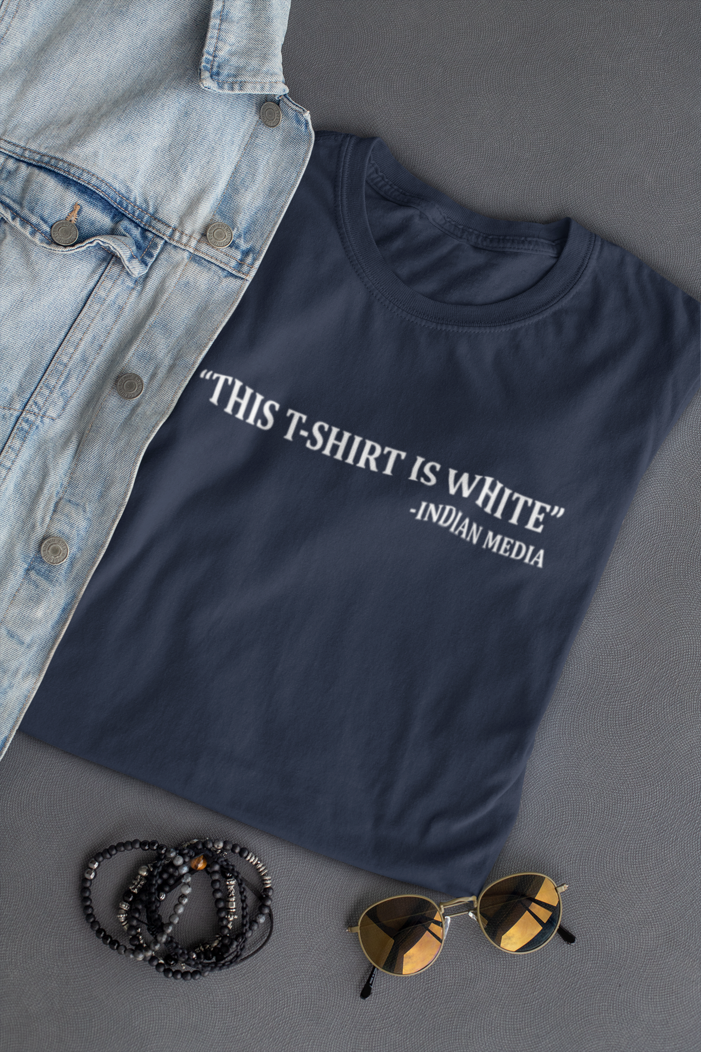 This Tshirt Is White Women Half Sleeves T-shirt- FunkyTeesClub