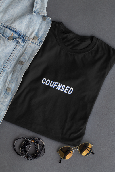 Confused Minimal Women Half Sleeves T-shirt- FunkyTeesClub