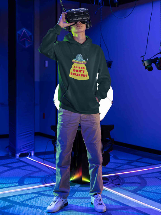 Aliens Do Not Beleive Men Hoodies-FunkyTeesClub