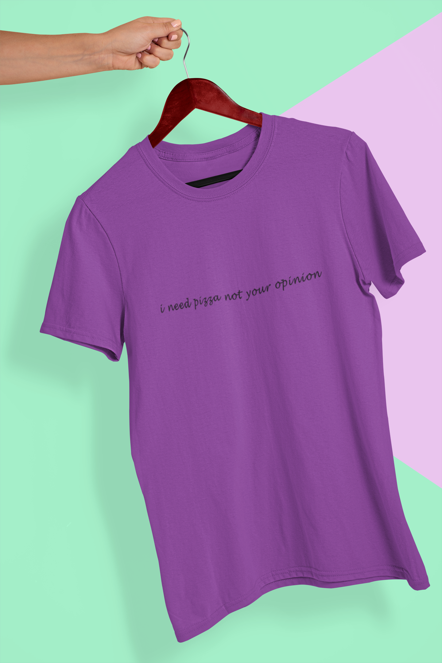 I need pizza not your opinion Minimal Mens Half Sleeves T-shirt- FunkyTeesClub