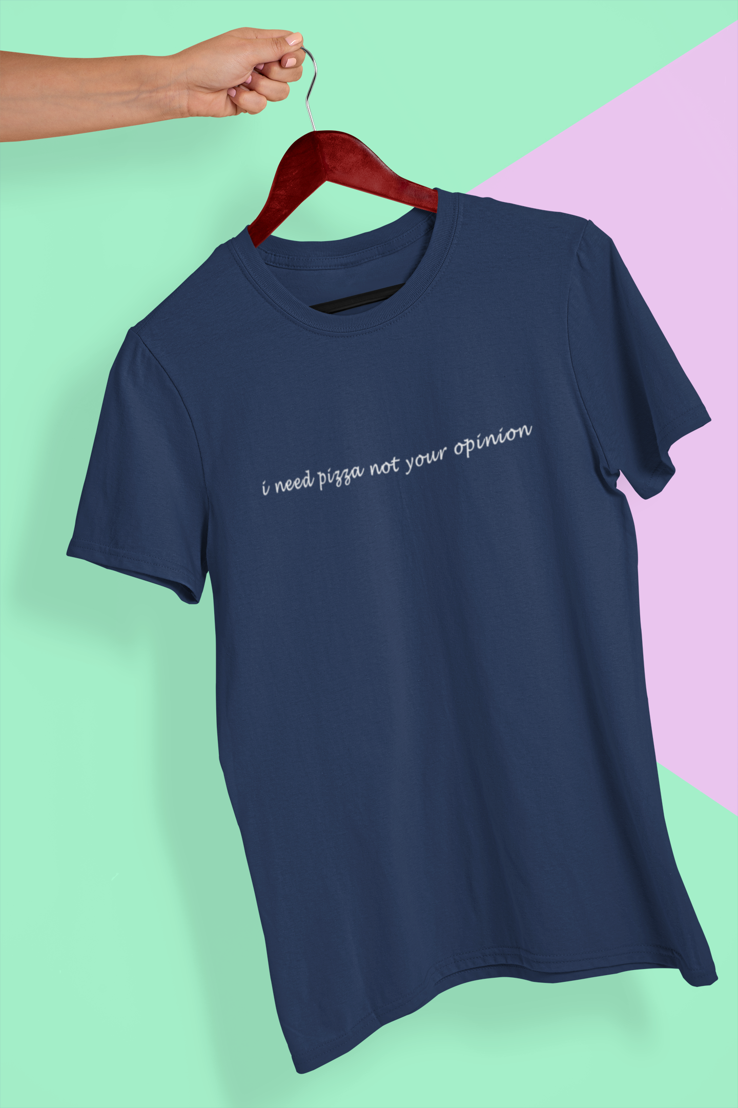 I need pizza not your opinion Minimal Mens Half Sleeves T-shirt- FunkyTeesClub