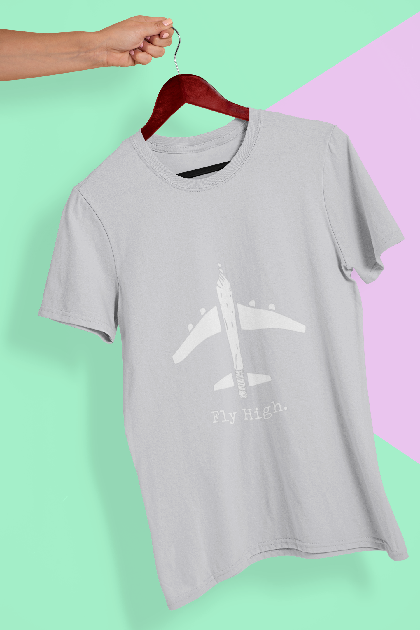 Fly High Travel Mens Half Sleeves T-shirt- FunkyTeesClub