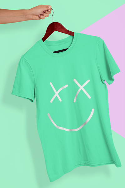 Smiley Mens Half Sleeves T-shirt- FunkyTeesClub