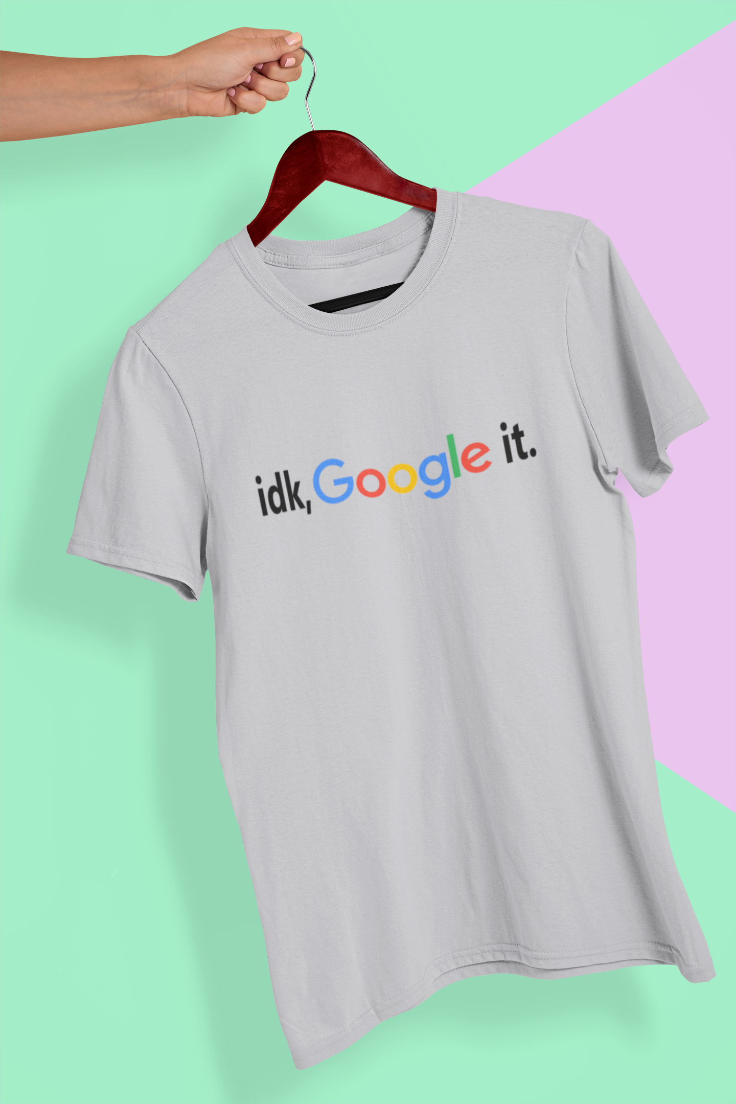 I Dont Know Google It Women Half Sleeves T-shirt- FunkyTeesClub