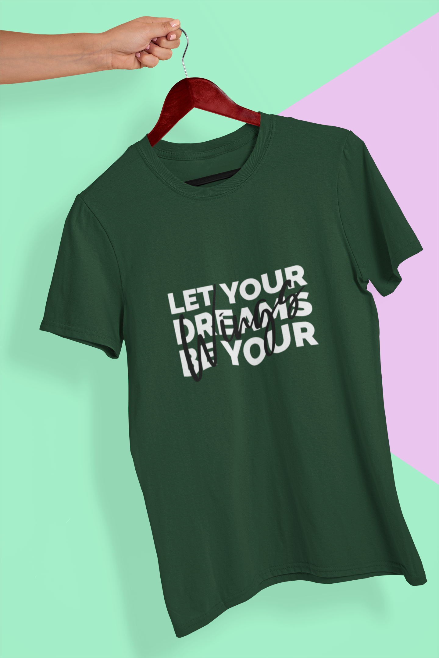 Let Your Dream Be Your Wings Women Half Sleeves T-shirt- FunkyTeesClub
