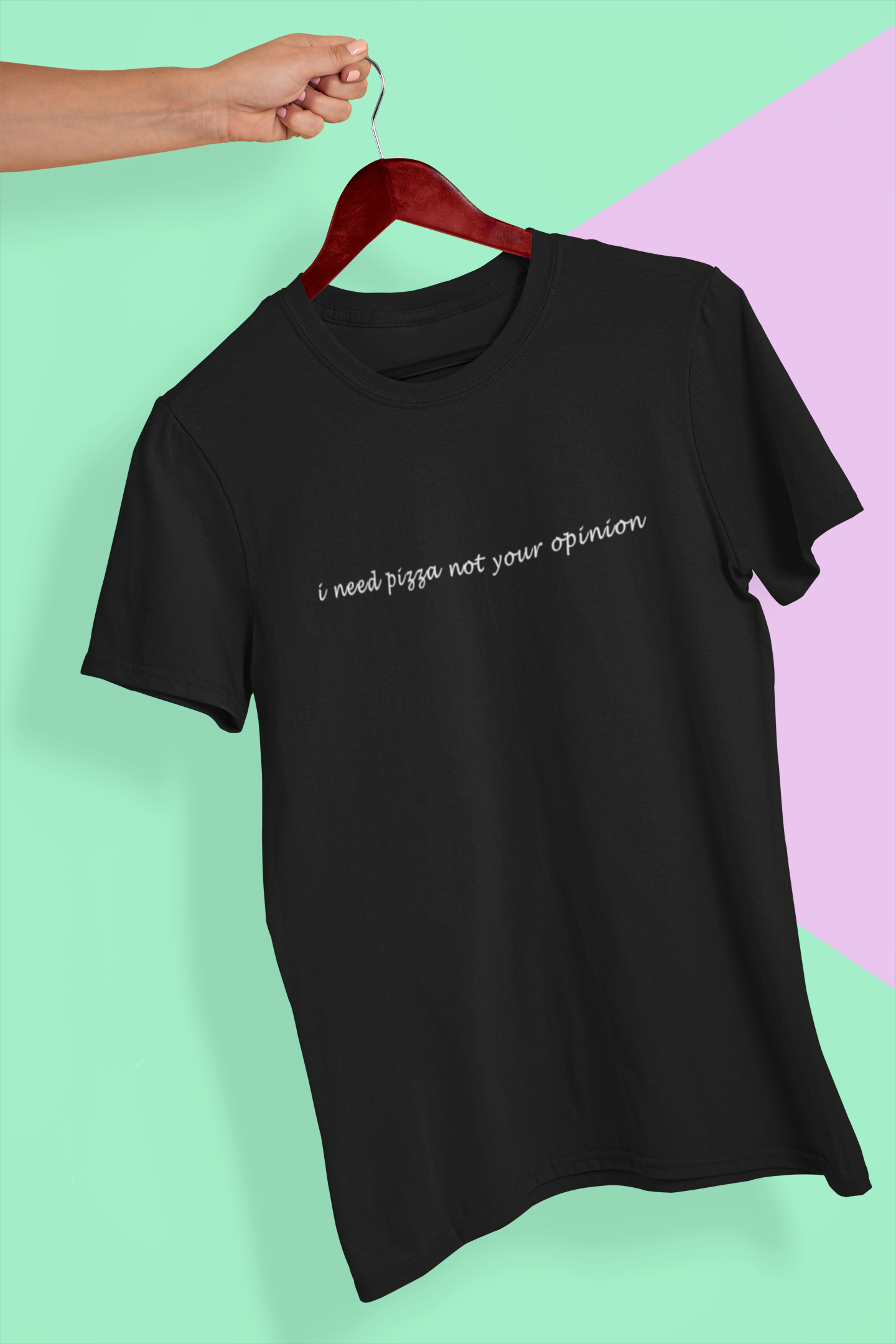 I need pizza not your opinion Minimal Mens Half Sleeves T-shirt- FunkyTeesClub