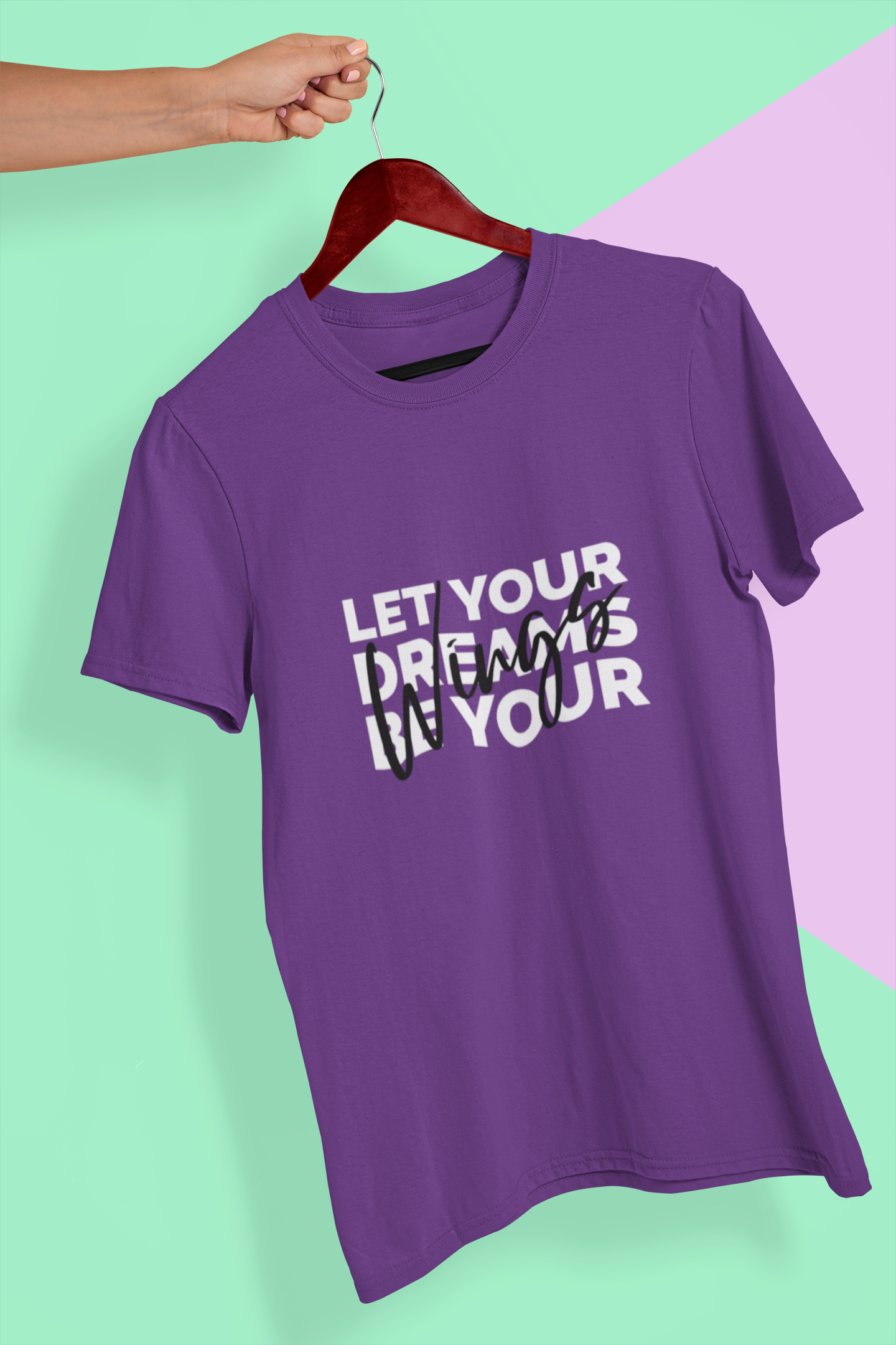 Let Your Dream Be Your Wings Mens Half Sleeves T-shirt- FunkyTeesClub
