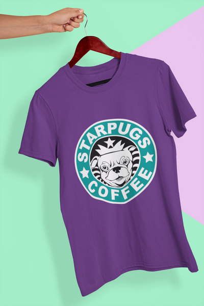 Star Pugs Mens Half Sleeves T-shirt- FunkyTeesClub